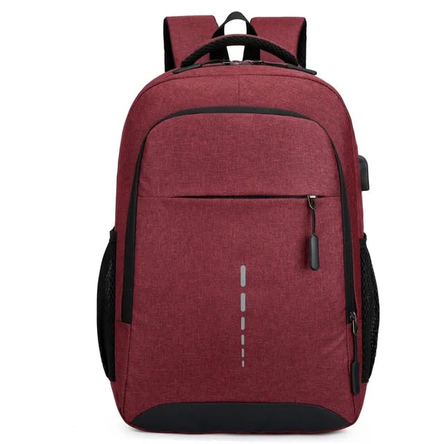 Backpack Laptop Bag USB Port Travel Commuter Reflective - Image 3