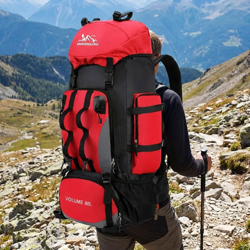 Backpack Large Hiking Outdoor Multi Compartment 90l - Image 9
