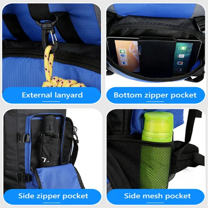 Backpack Large Hiking Outdoor Multi Compartment 90l - Image 4