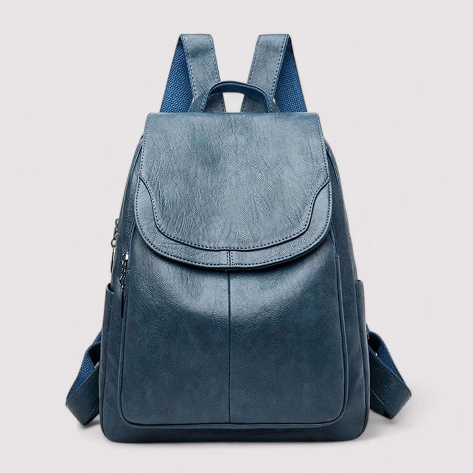 Backpack Stylish Faux Leather Flap Closure Ladies Design - Image 3