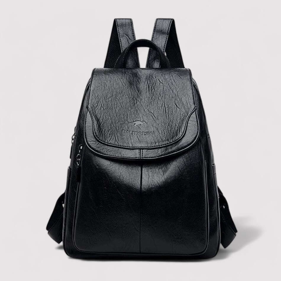 Backpack Stylish Faux Leather Flap Closure Ladies Design - Image 4