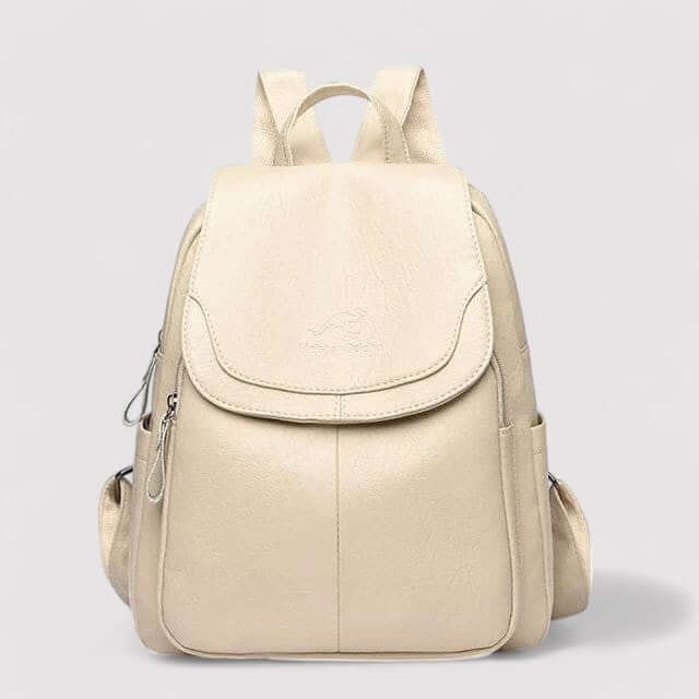 Backpack Stylish Faux Leather Flap Closure Ladies Design - Image 7