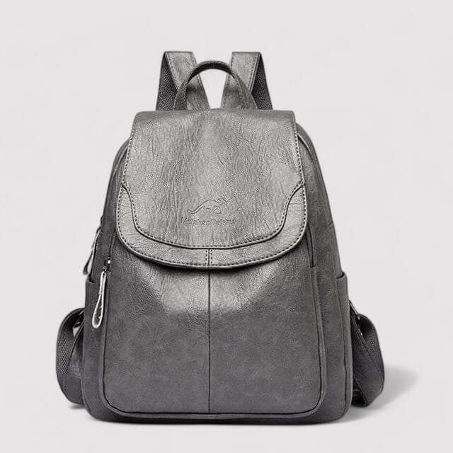 Backpack Stylish Faux Leather Flap Closure Ladies Design - Image 9