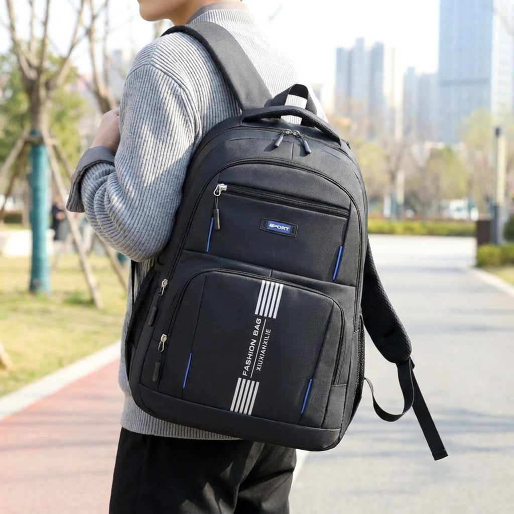 Backpack Work Multi-Compartment Fabric Utility Travel - Image 4