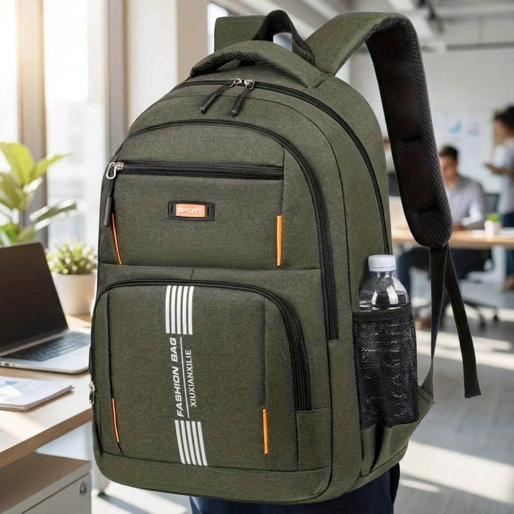 Backpack Work Multi-Compartment Fabric Utility Travel - Image 2