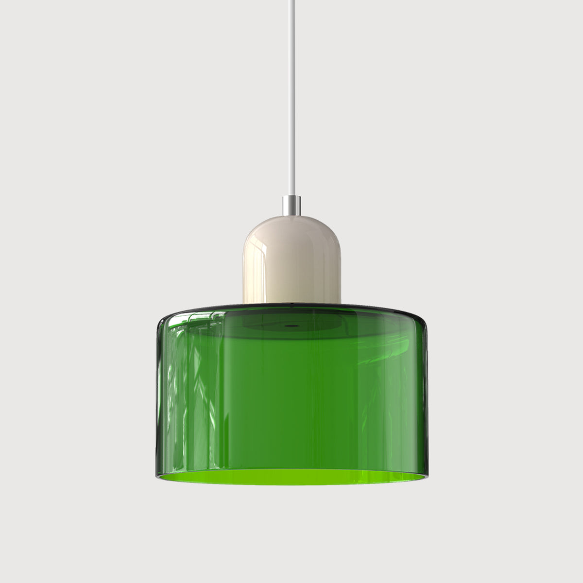 Bauhaus Pendant Light With Coloured Glass Shade - Image 14
