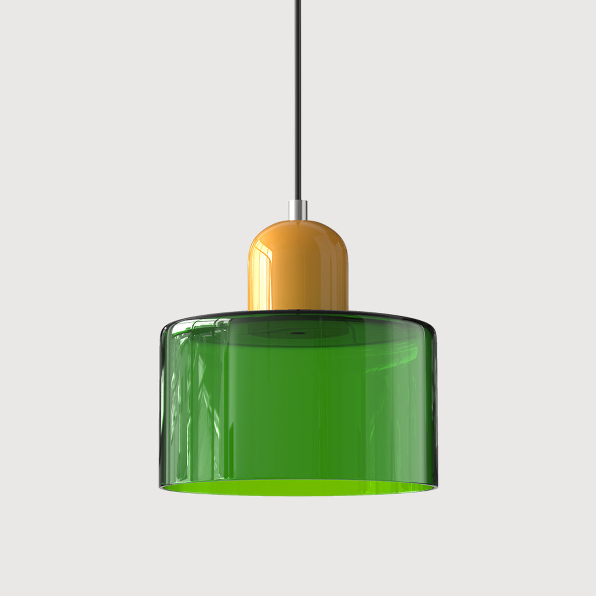 Bauhaus Pendant Light With Coloured Glass Shade - Image 15
