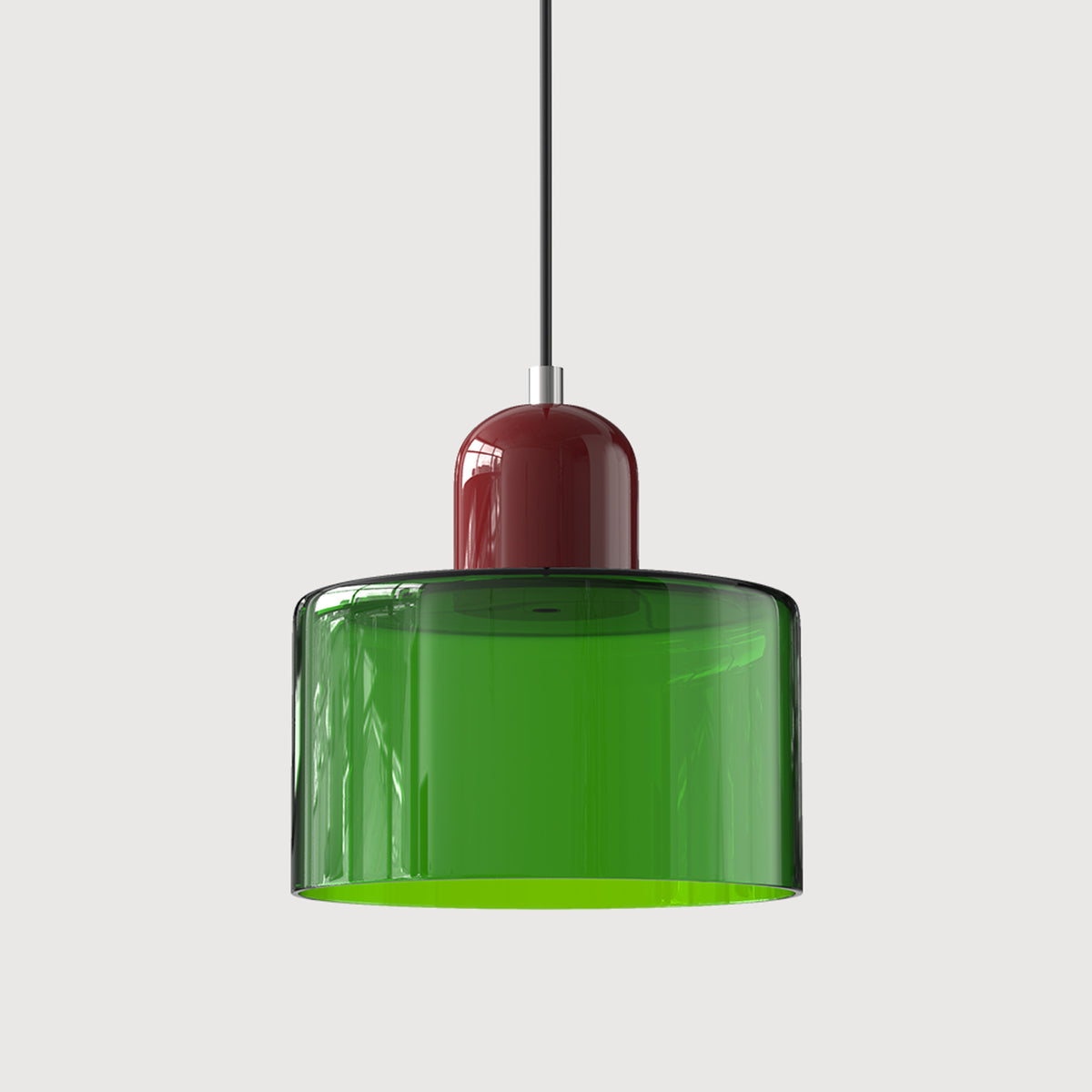 Bauhaus Pendant Light With Coloured Glass Shade - Image 18