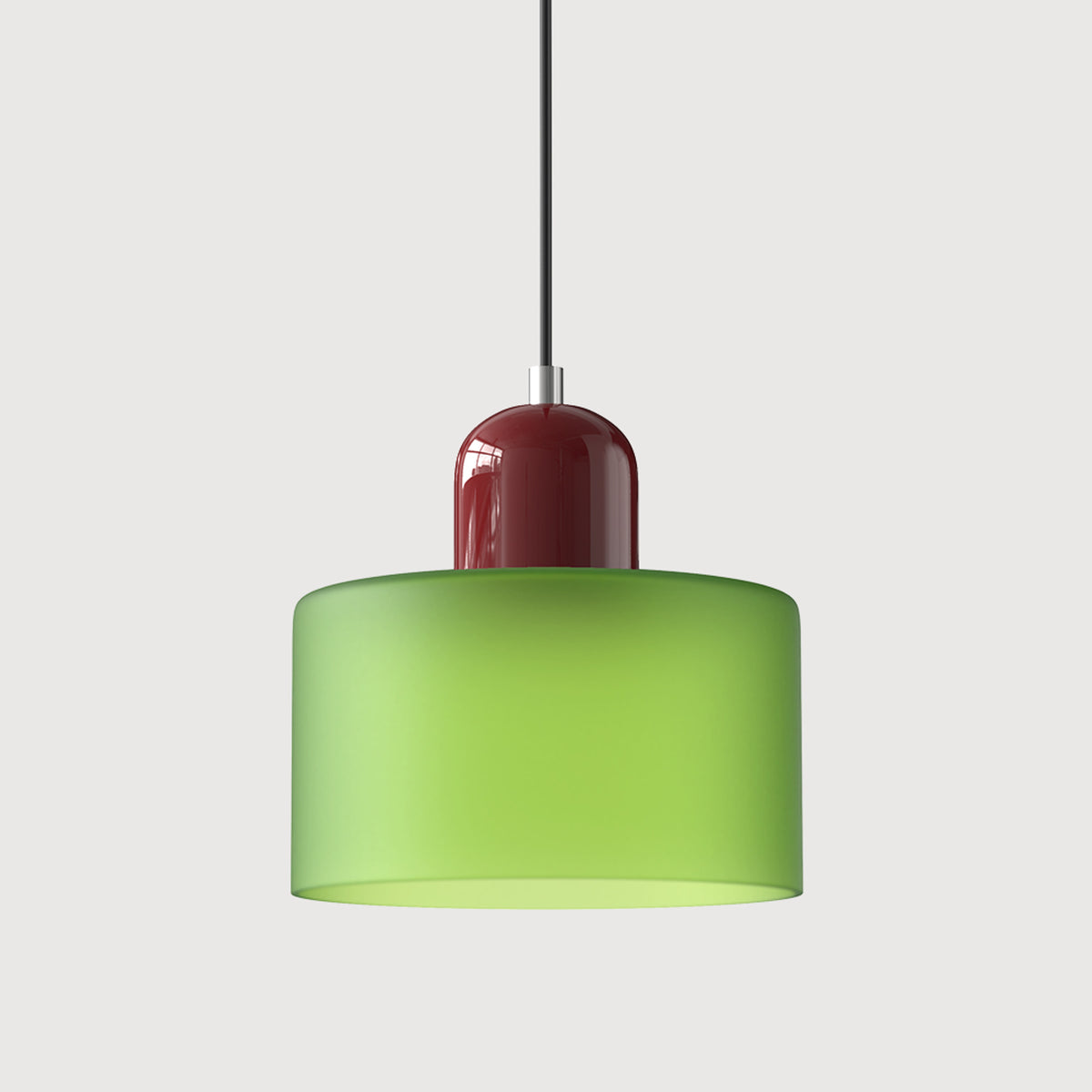 Bauhaus Pendant Light With Coloured Glass Shade - Image 32