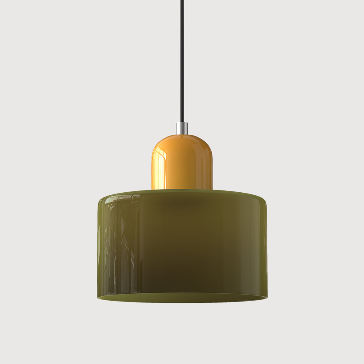 Bauhaus Pendant Light With Coloured Glass Shade - Image 38