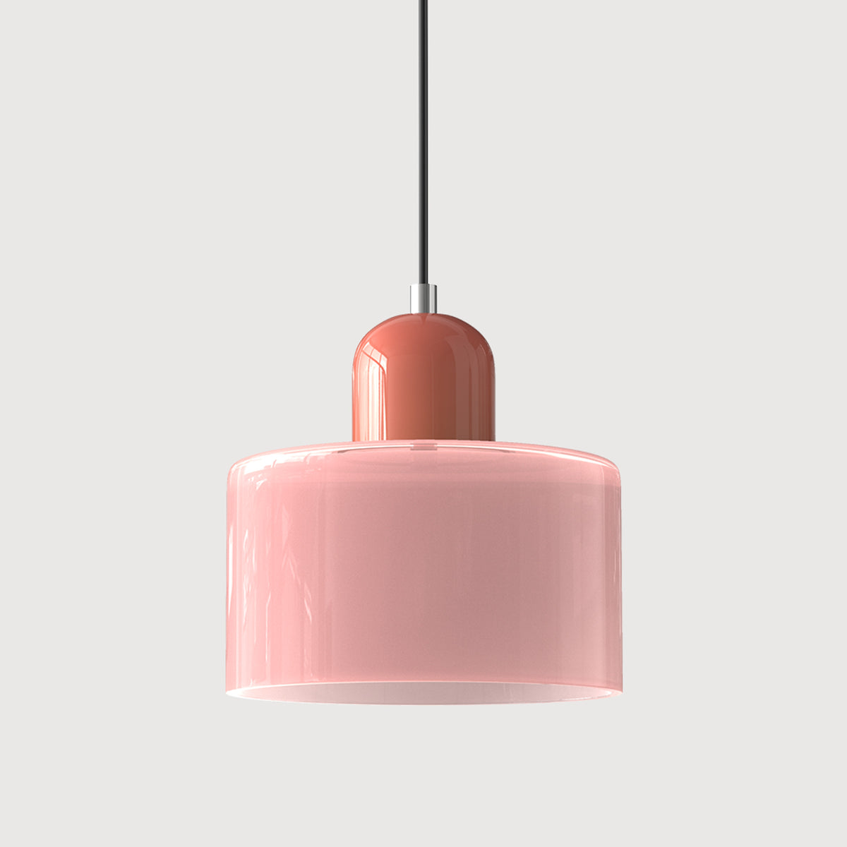 Bauhaus Pendant Light With Coloured Glass Shade - Image 7
