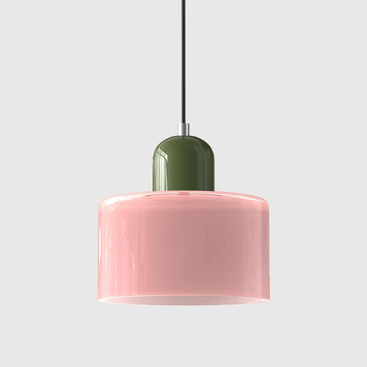 Bauhaus Pendant Light With Coloured Glass Shade - Image 8
