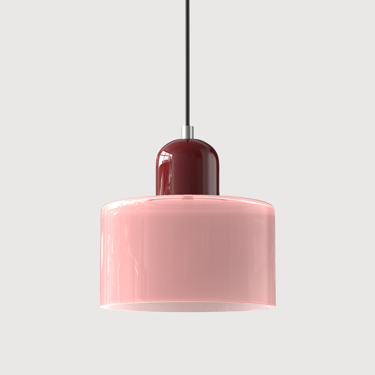 Bauhaus Pendant Light With Coloured Glass Shade - Image 9