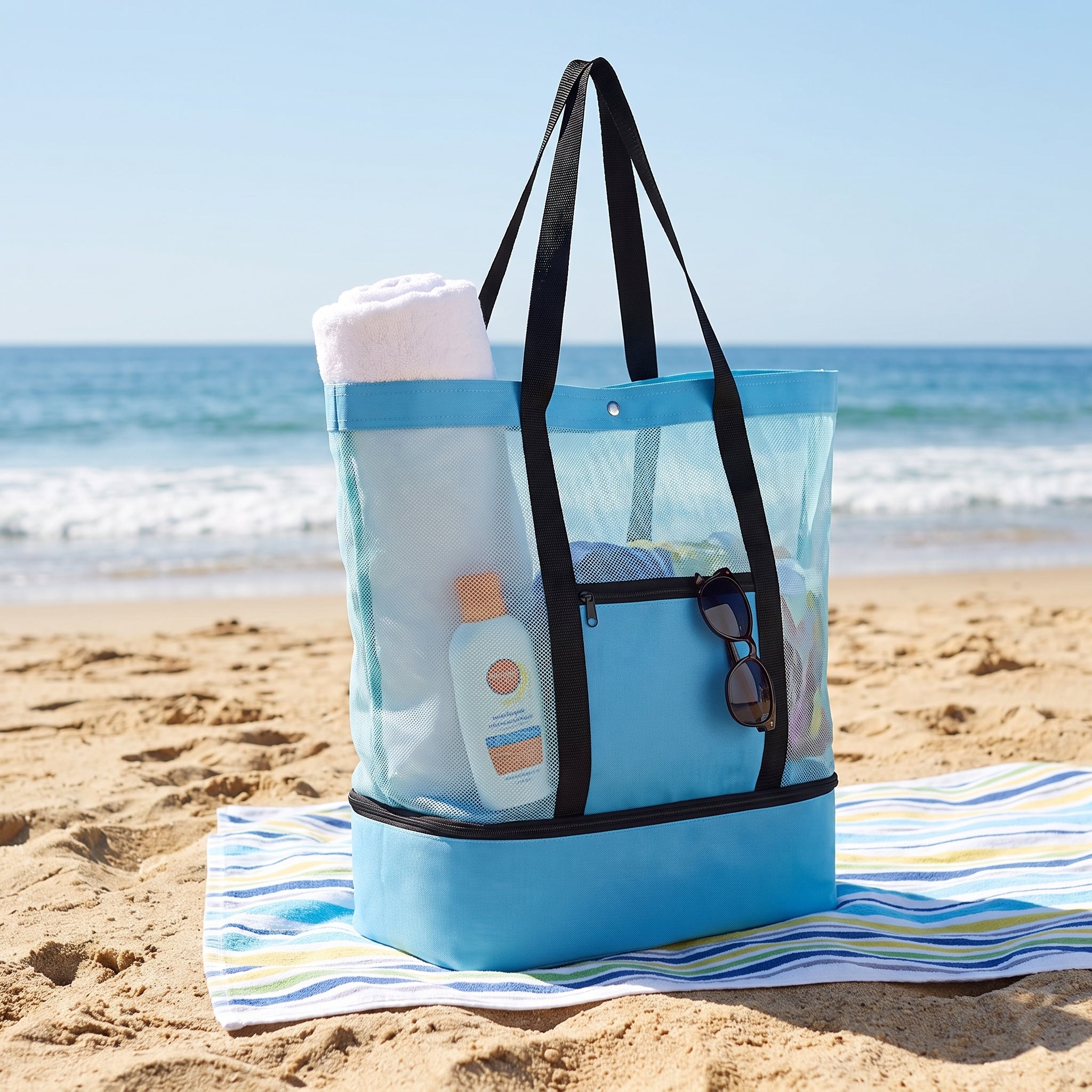 Lunch Bag Insulated Beach with Cooler 2 Compartment - hero