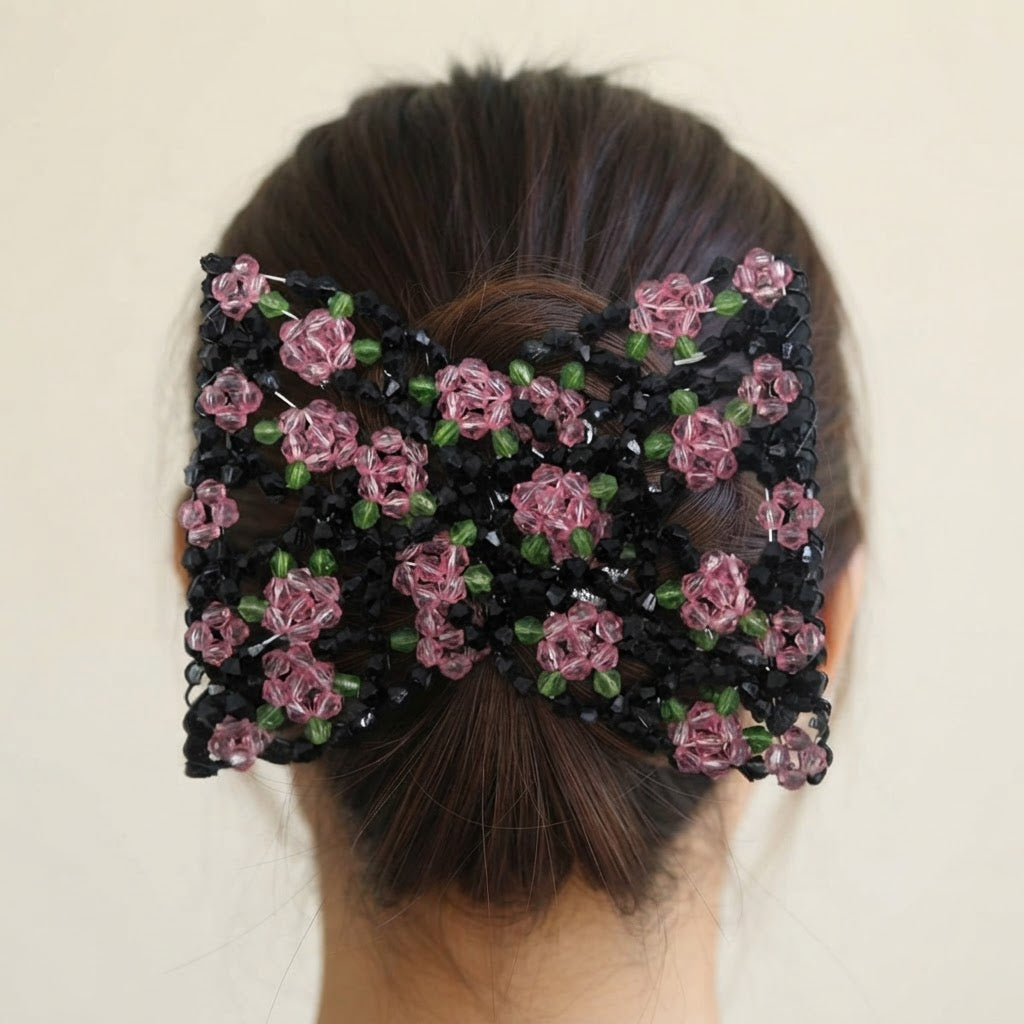 Beaded Hair Comb Stretchable Magic Hair Clip For Secure All-Day Hold - Image 9