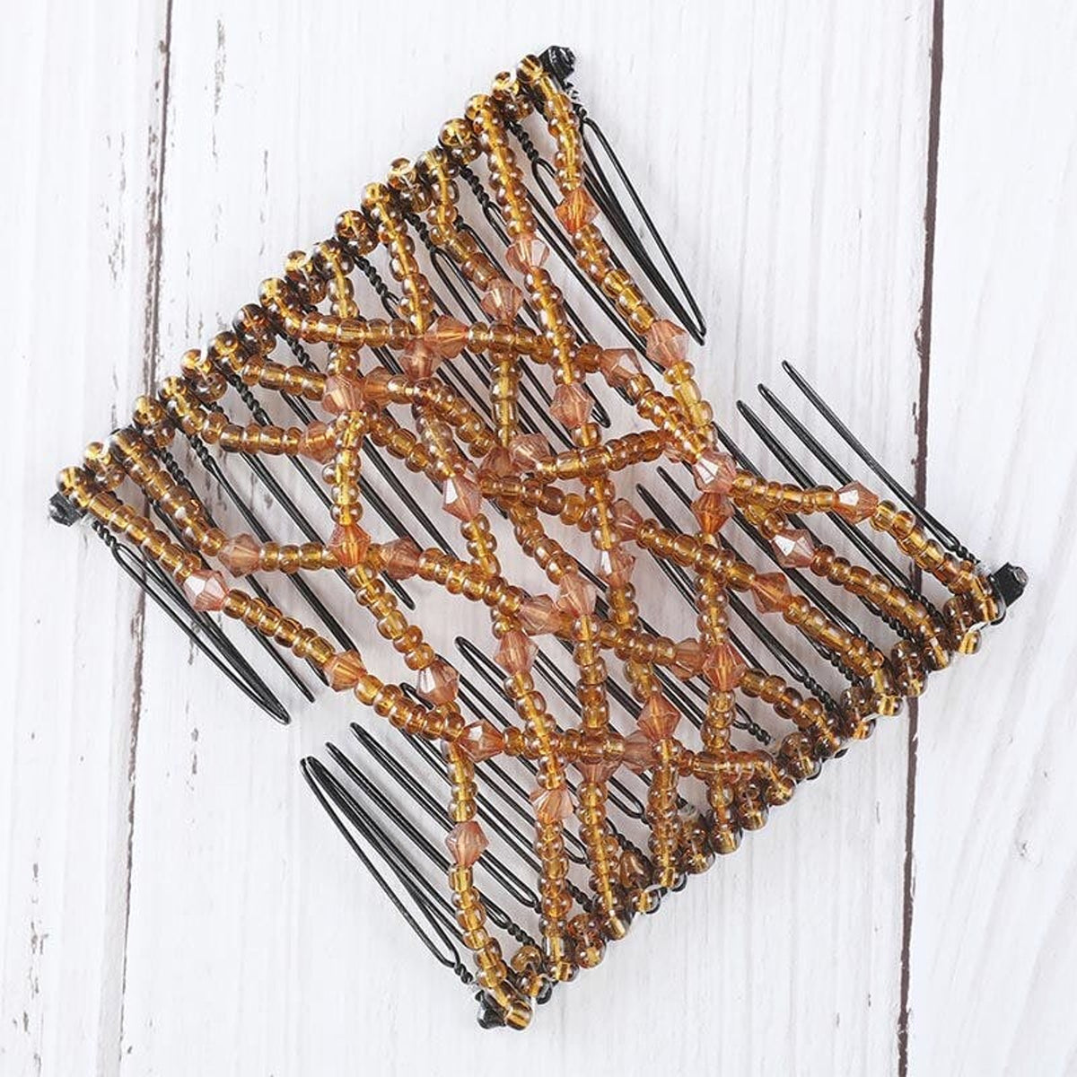 Beaded Hair Comb Stretchable Magic Hair Clip For Secure All-Day Hold - Image 8