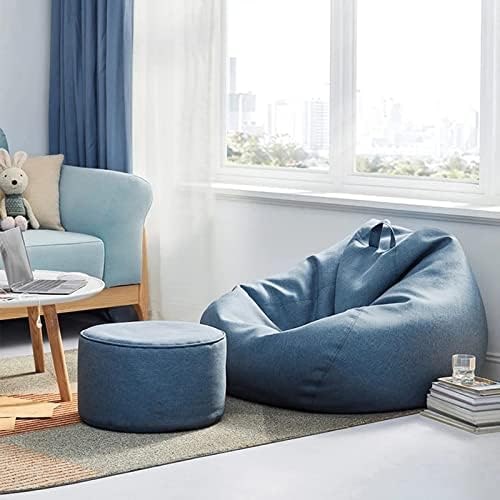 Bean Bag Chair Cover Unfilled Cotton Linen Fabric - Image 1