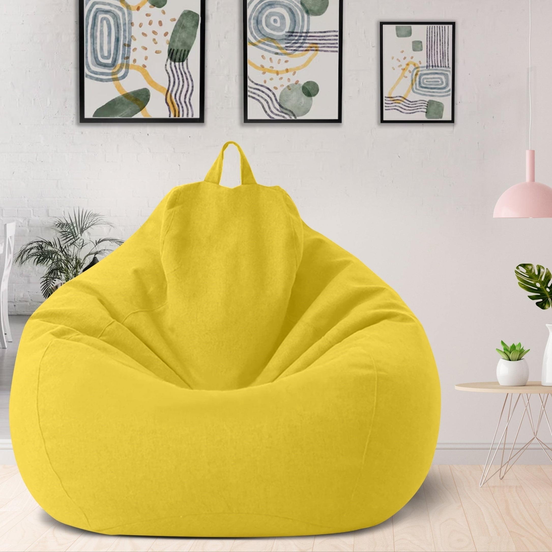 Bean Bag Chair Cover Unfilled Cotton Linen Fabric - Image 10