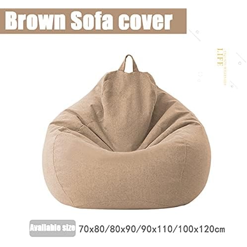 Bean Bag Chair Cover Unfilled Cotton Linen Fabric - Image 3