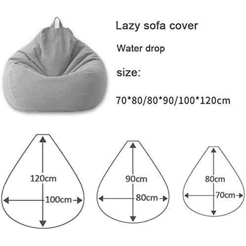 Bean Bag Chair Cover Unfilled Cotton Linen Fabric - Image 5