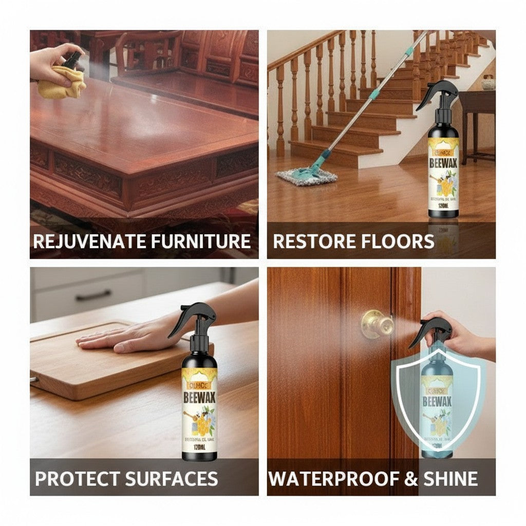 Beeswax Furniture Polish Spray, Natural Wood Conditioner & Shine benefits