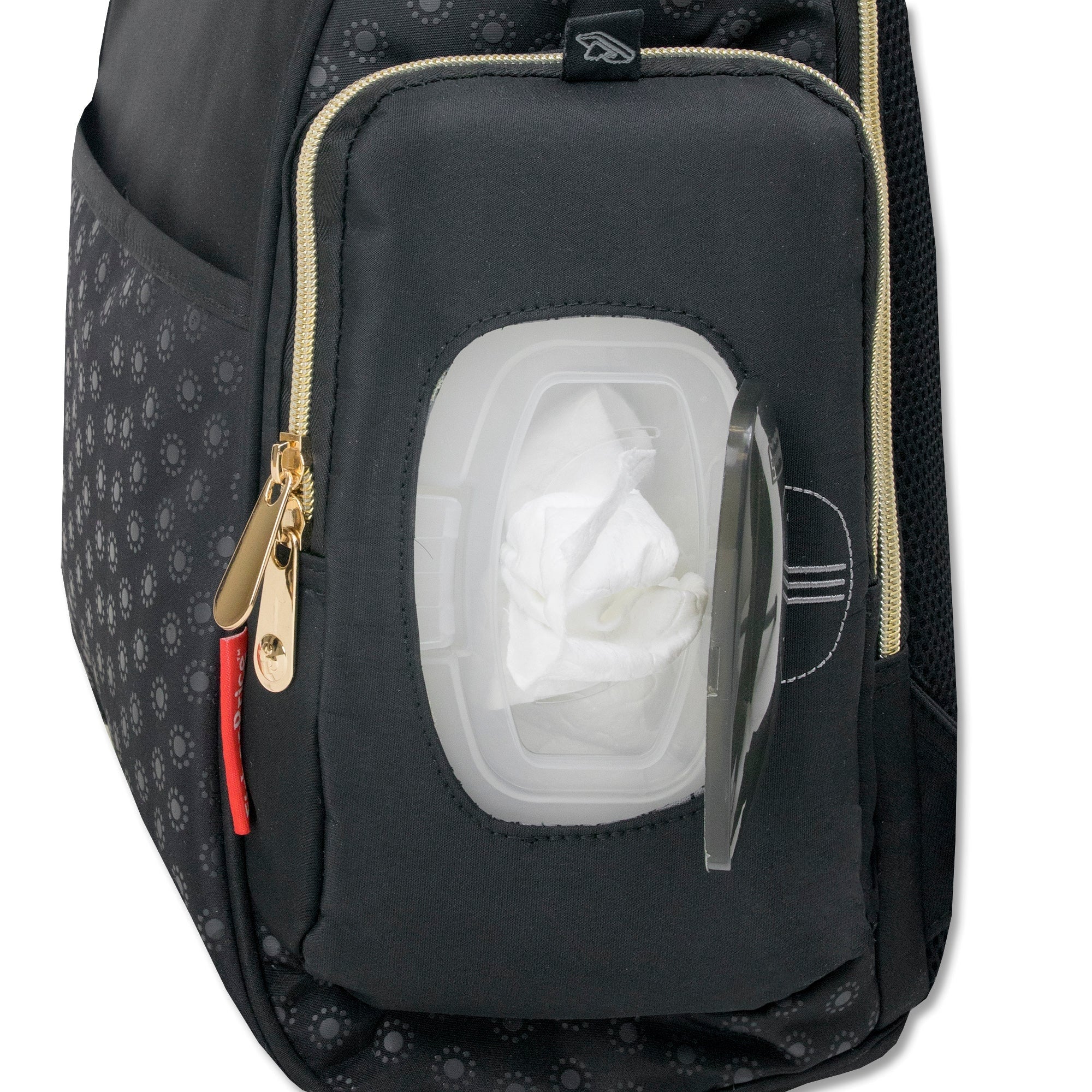 Black Backpack Diaper Bag Baby Essentials Changing Pad - Image 5