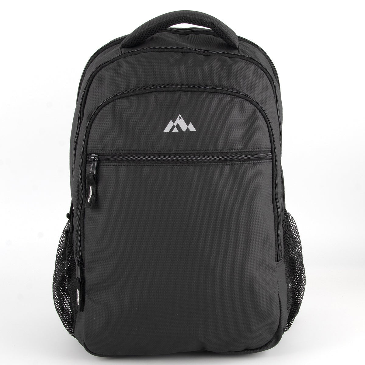 Black Backpack Heavy Duty Laptop Rectangular Multiple Compartments - Image 4