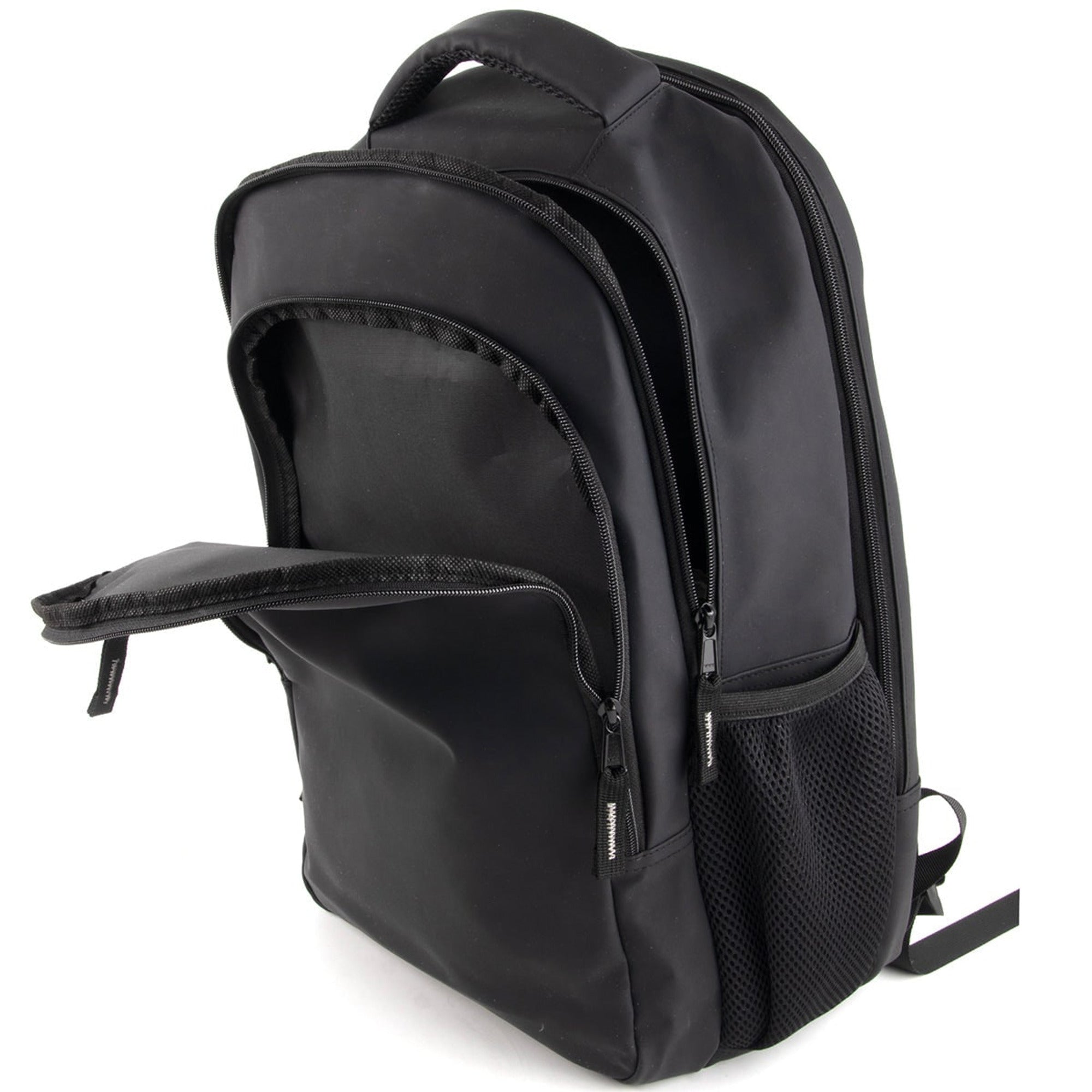 Black Backpack Laptop Multiple Compartments - Image 3