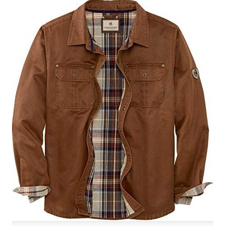 Button-Up Shirt Long Sleeve Plaid Lined Workwear - Image 1
