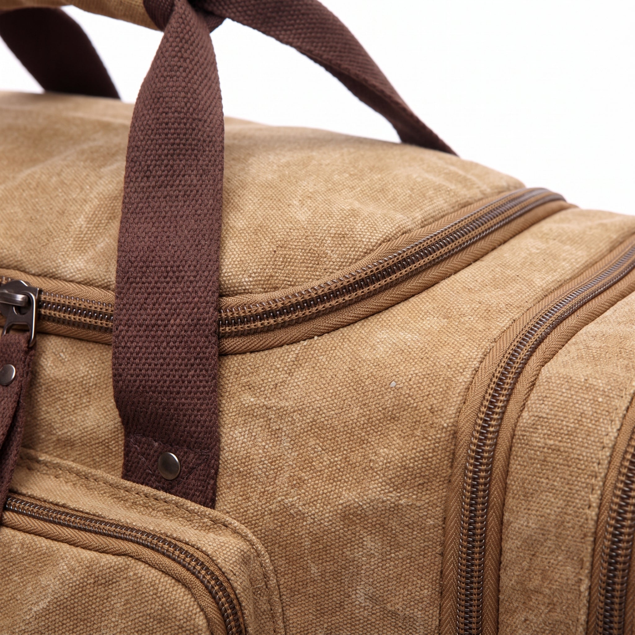 Men's Travel Bag Duffel Bag Canvas Duffel Bag Multi-Compartment - detail