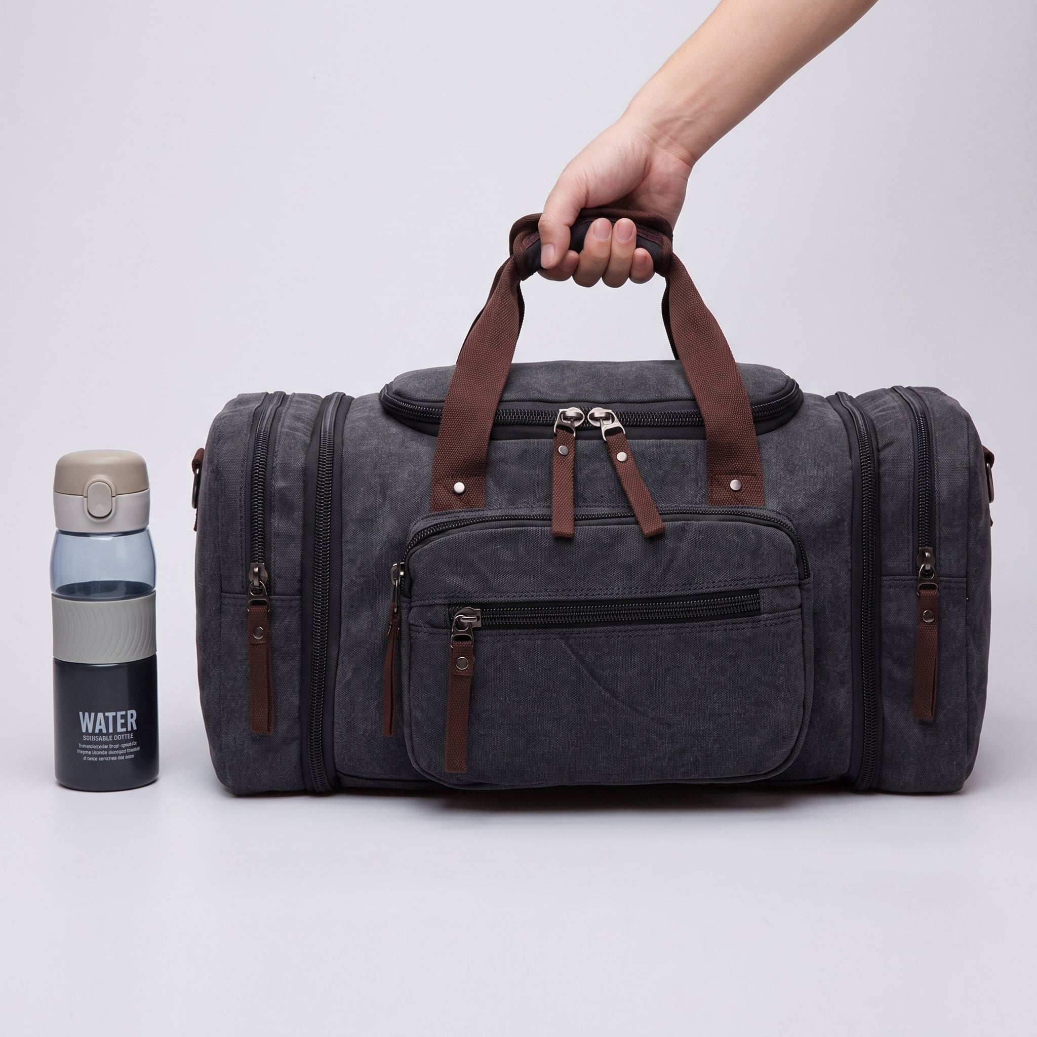 Men's Travel Bag Duffel Bag Canvas Duffel Bag Multi-Compartment - scale