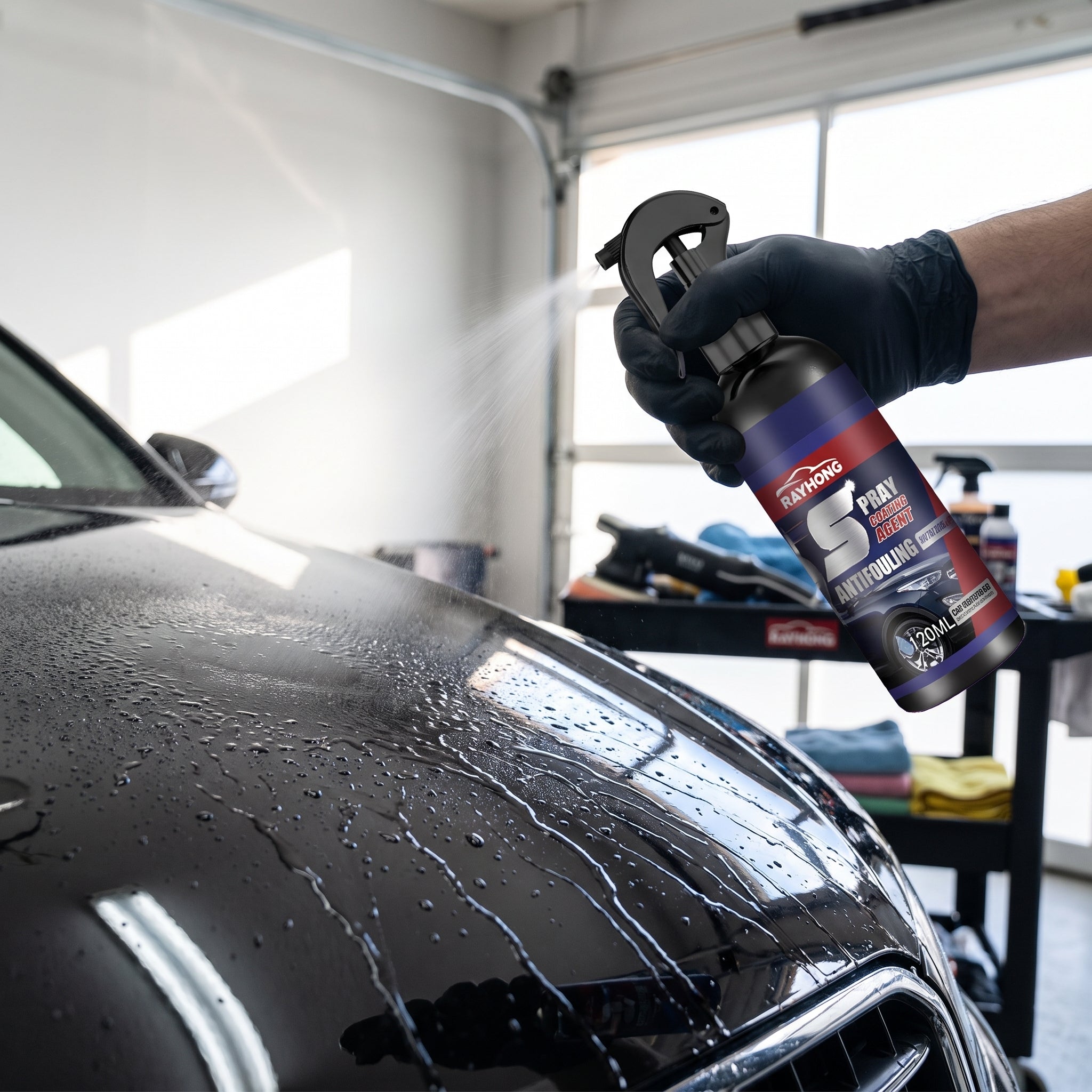 Car Detailing Spray Vehicle Paint Protection Coating Antifouling - in-use