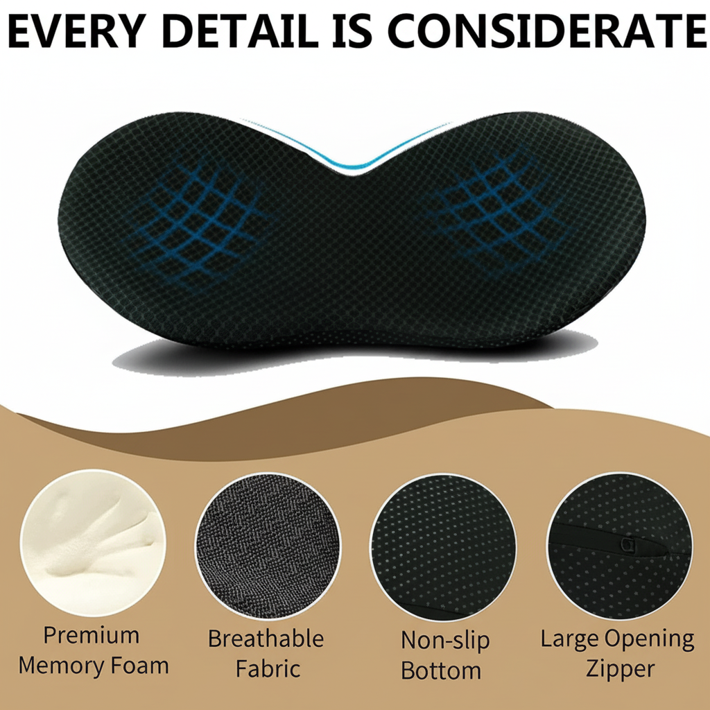 Car Seat Cushion Memory Foam Ergonomic Booster Seat Cushion Drivers - Image 7