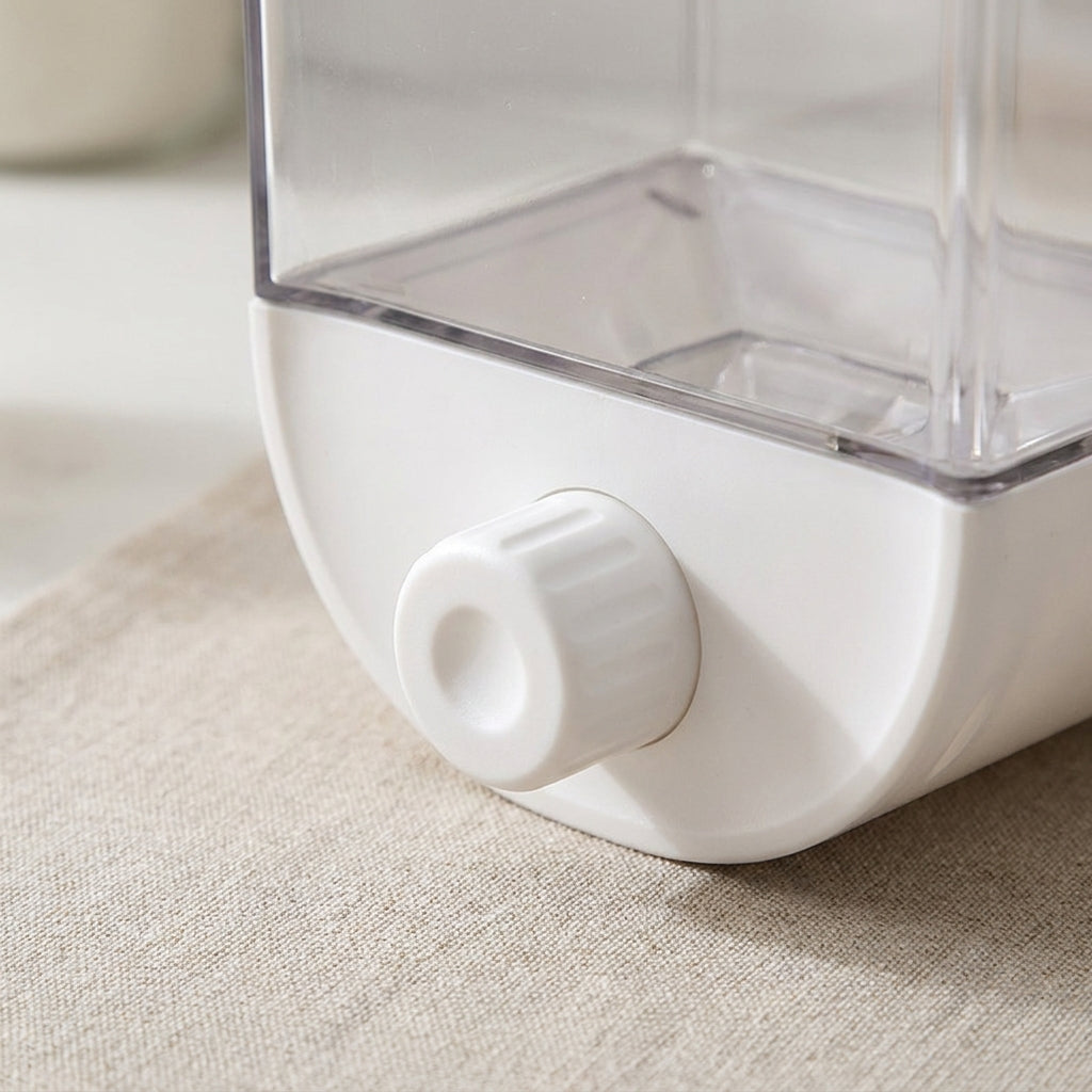 Cereal Dispenser Wall Mounted Clear Dry Food Container - detail