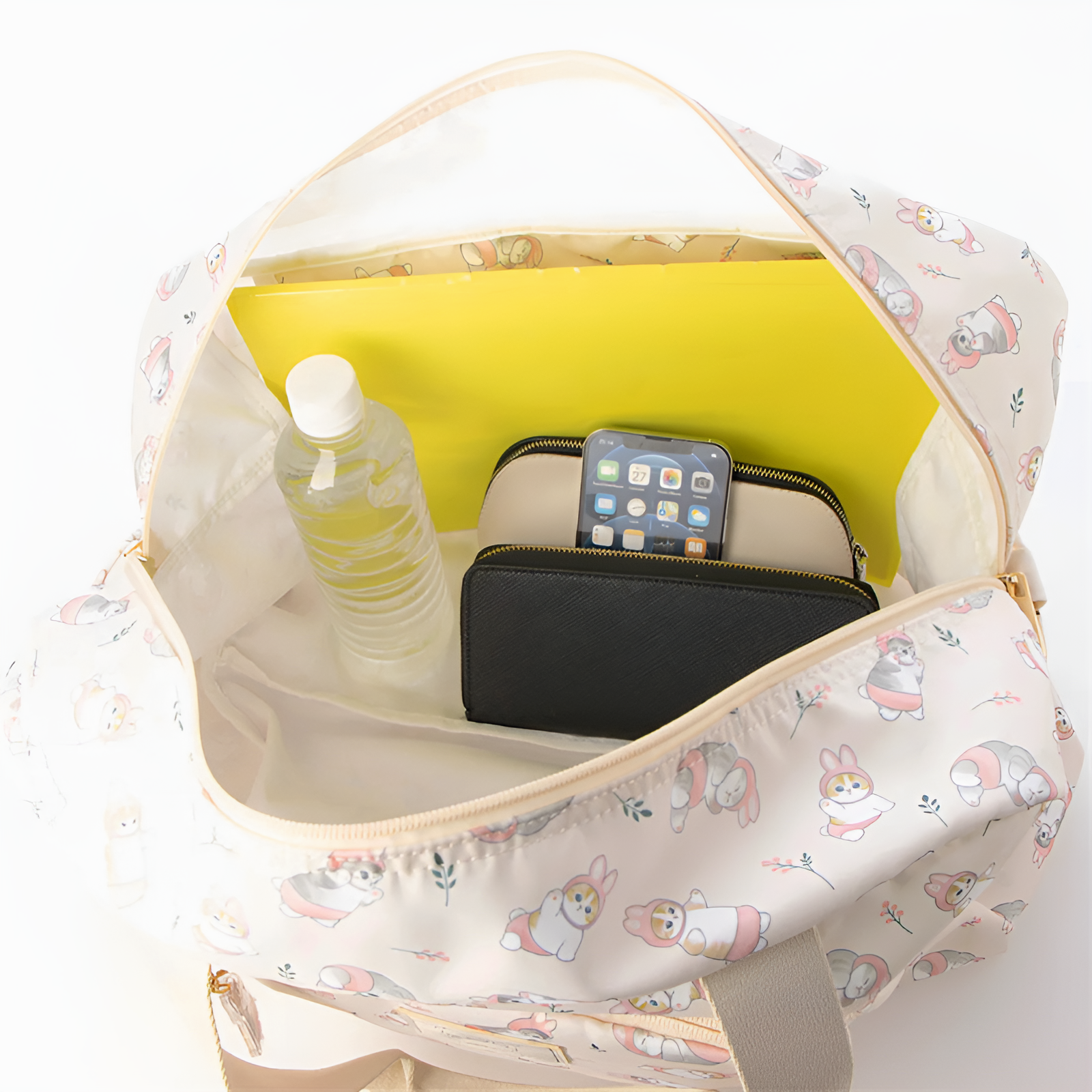 Character Print Travel Tote Bag Carry on with Shoulder Strap - Image 11