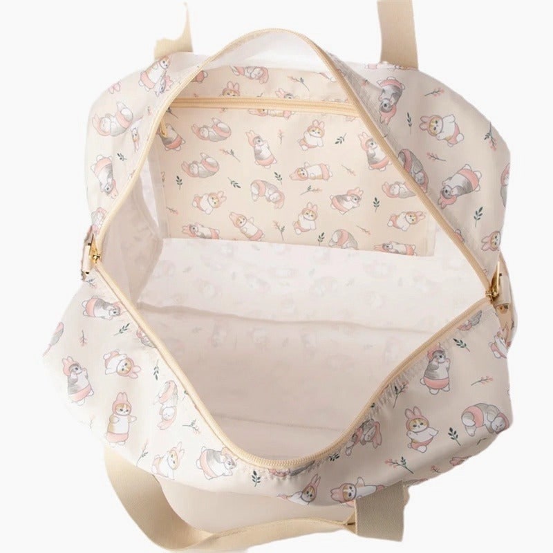 Character Print Travel Tote Bag Carry on with Shoulder Strap - Image 8