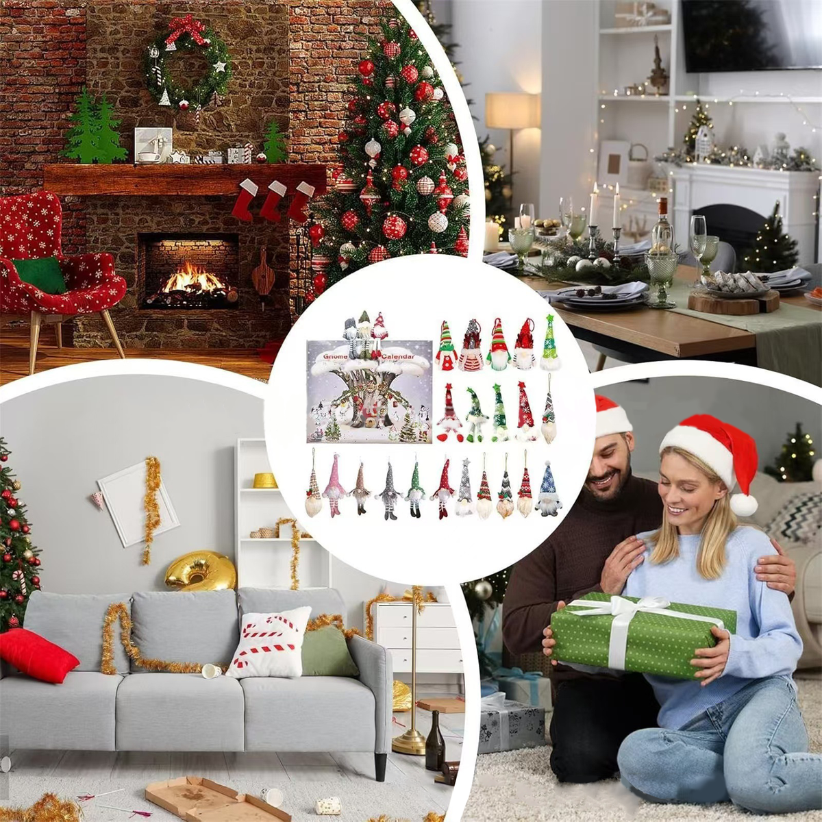 Christmas Advent Calendar With 24 Handcrafted Gnomes Lights And Music - Image 4