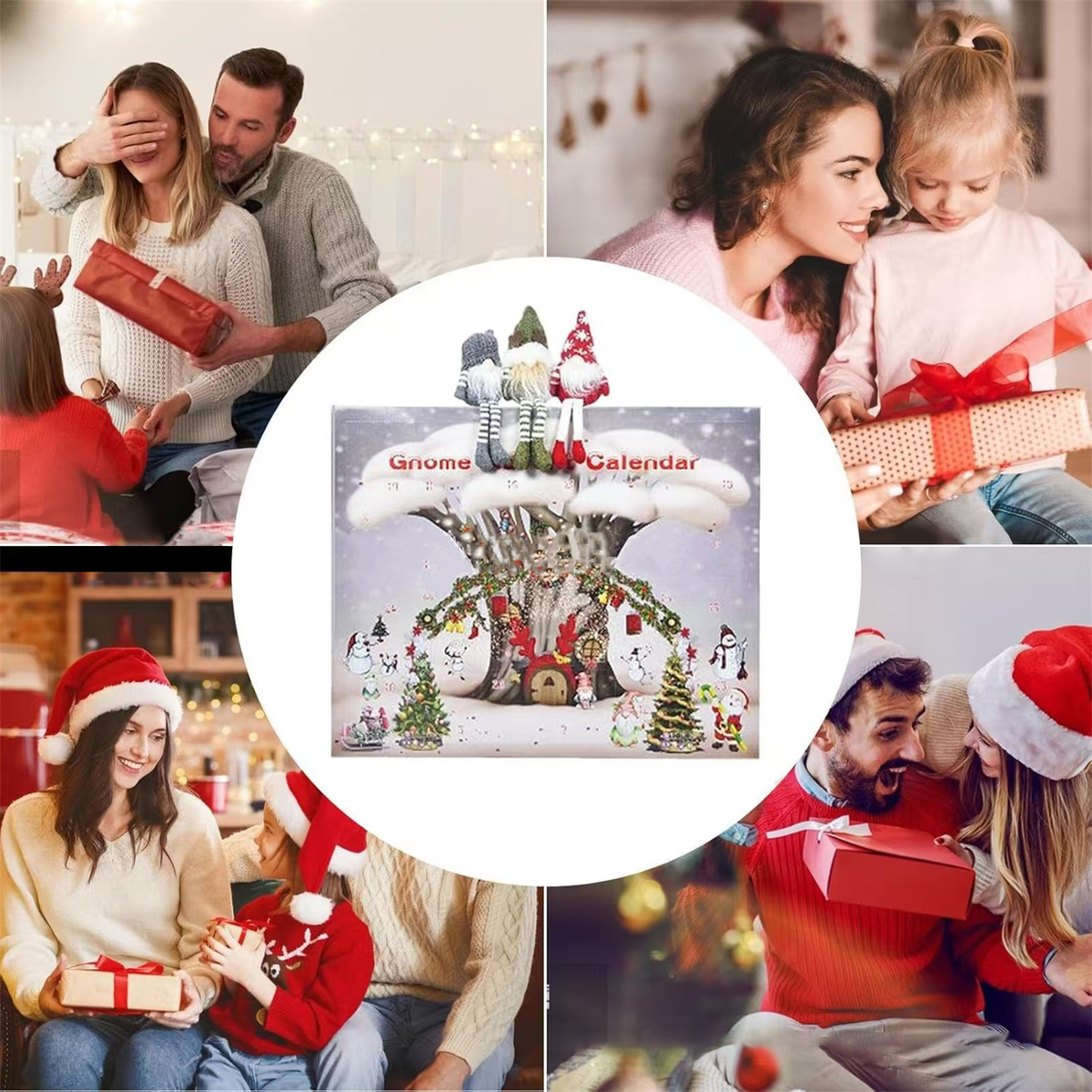 Christmas Advent Calendar With 24 Handcrafted Gnomes Lights And Music - Image 5
