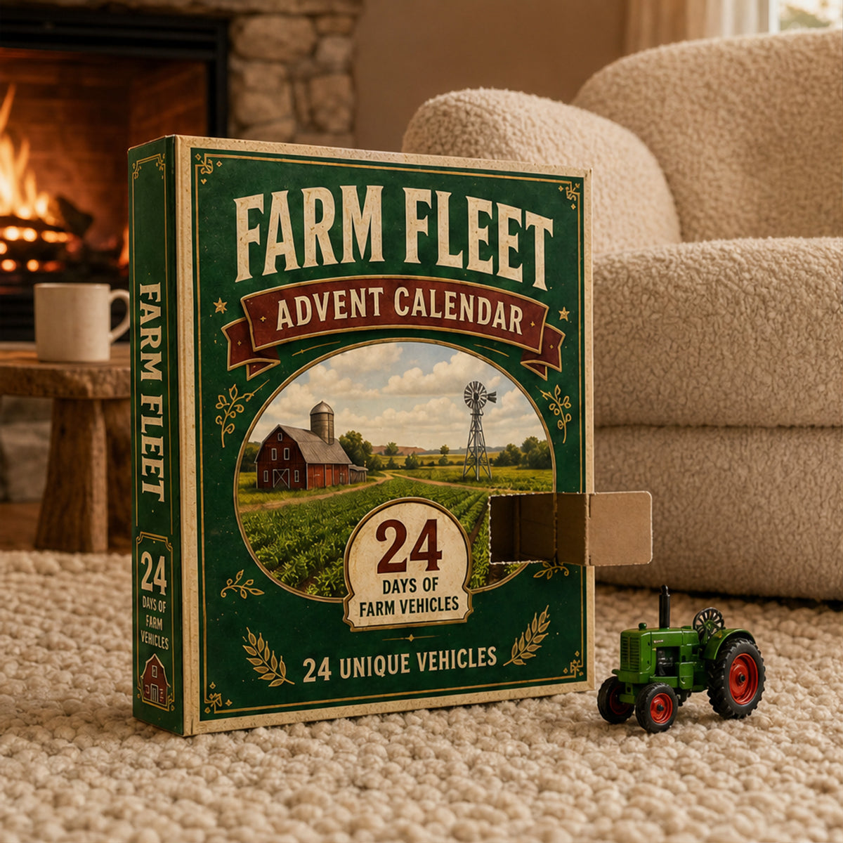 Christmas Farm Vehicle Advent Calendar 24 Days Of Toy Tractors Combines & Harvesters For Kids - Image 2