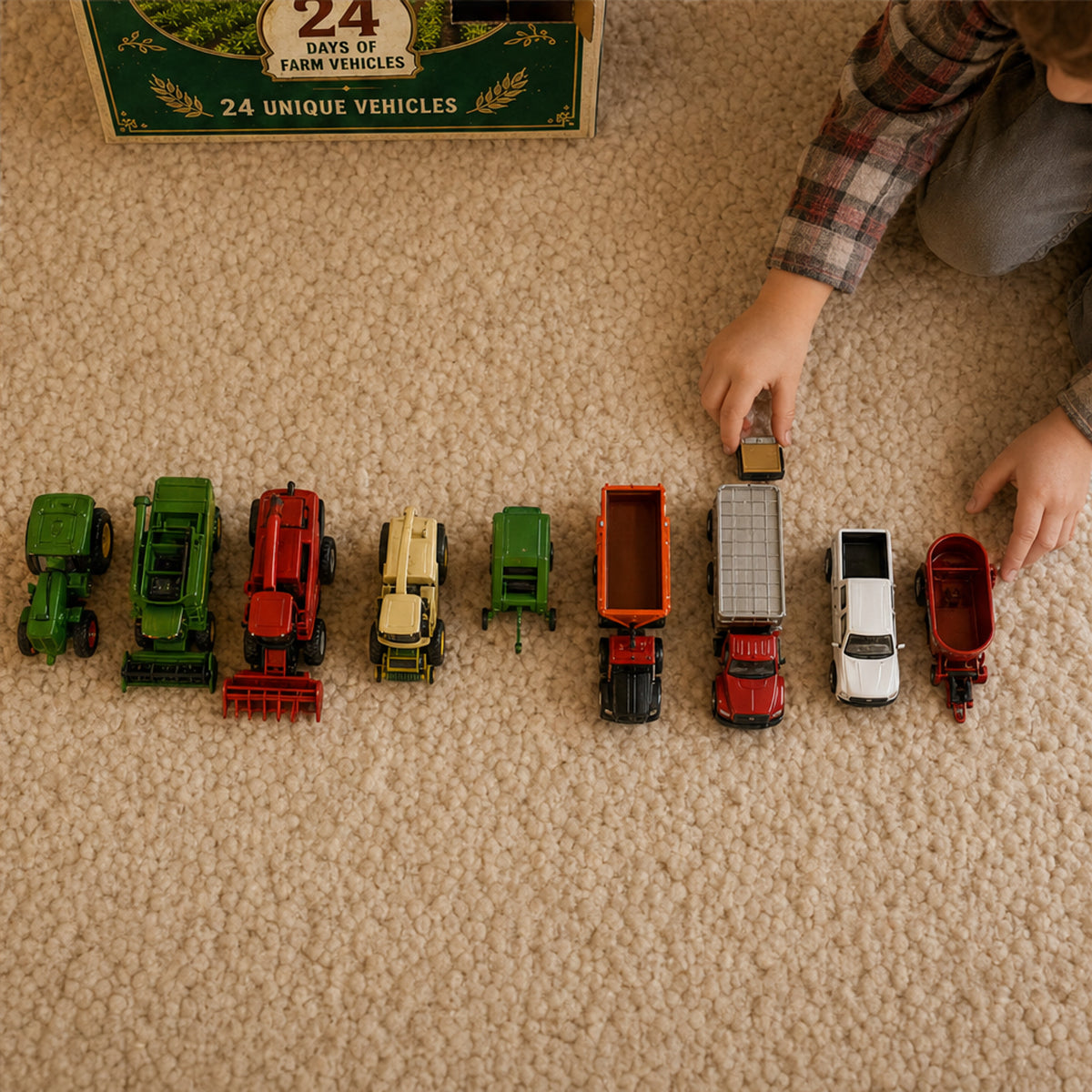 Christmas Farm Vehicle Advent Calendar 24 Days Of Toy Tractors Combines & Harvesters For Kids - Image 8