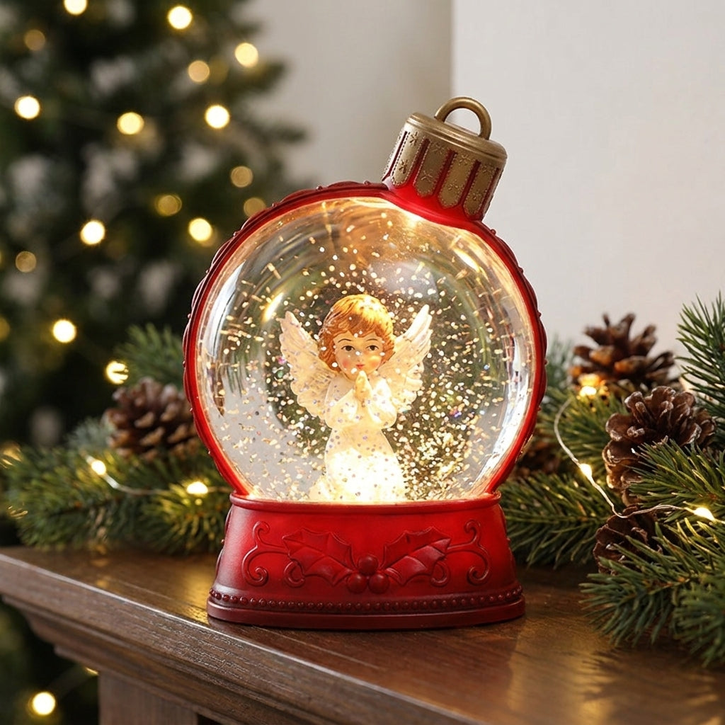 Christmas Decorations LED Light Snow Globe Glitter Christmas Scene - hero