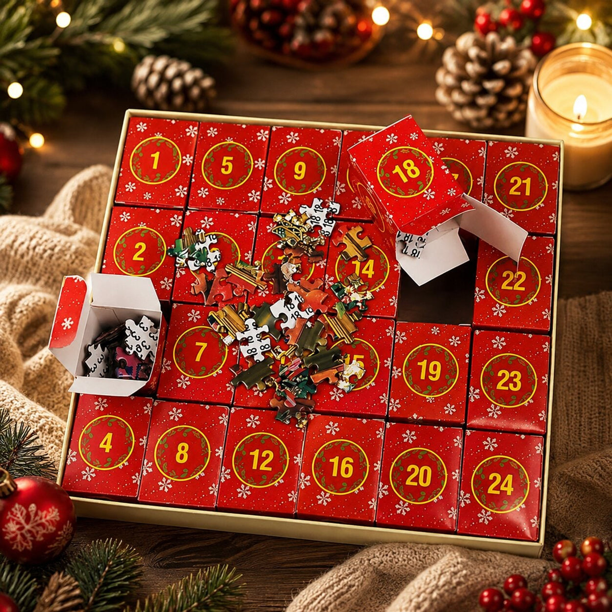 Christmas Puzzle Advent Calendar 2026 1008-Piece Jigsaw For Daily Holiday Fun - Image 2