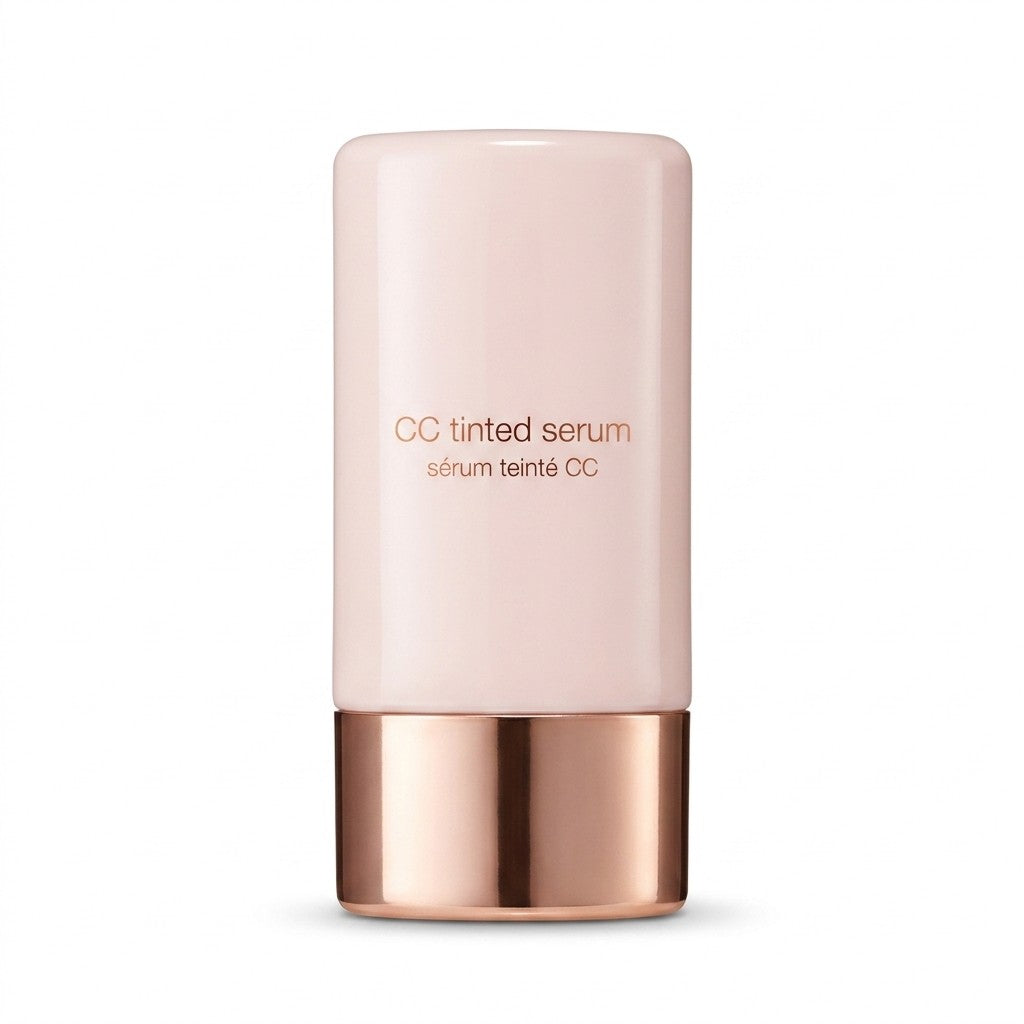 Color correcting tinted serum on white