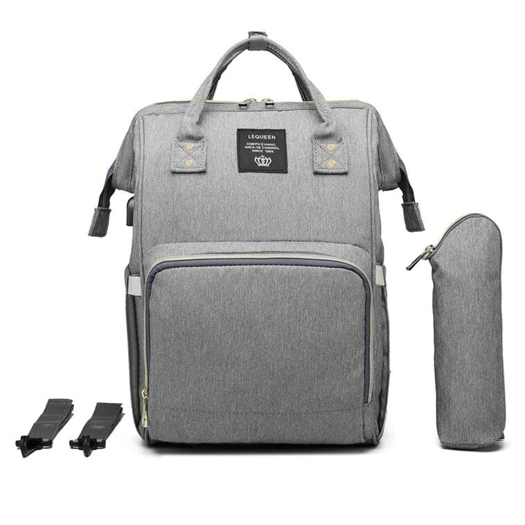 Convertible Diaper Bag Backpack Heathered Grey, Pink, Or Black - Image 1