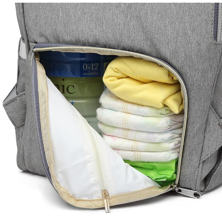 Convertible Diaper Bag Backpack Heathered Grey, Pink, Or Black - Image 29