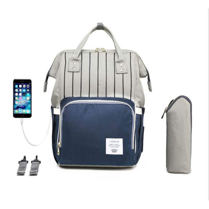 Convertible Diaper Bag Backpack Heathered Grey, Pink, Or Black - Image 39