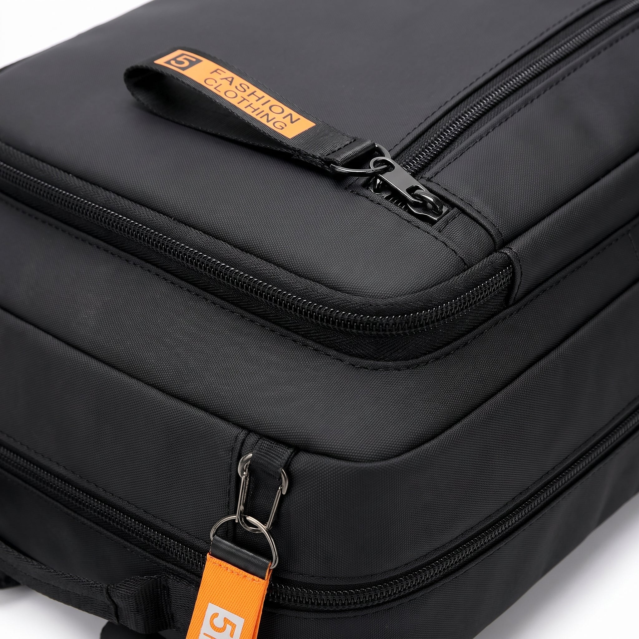 Convertible Laptop Backpack Solid Black And Grey - detail