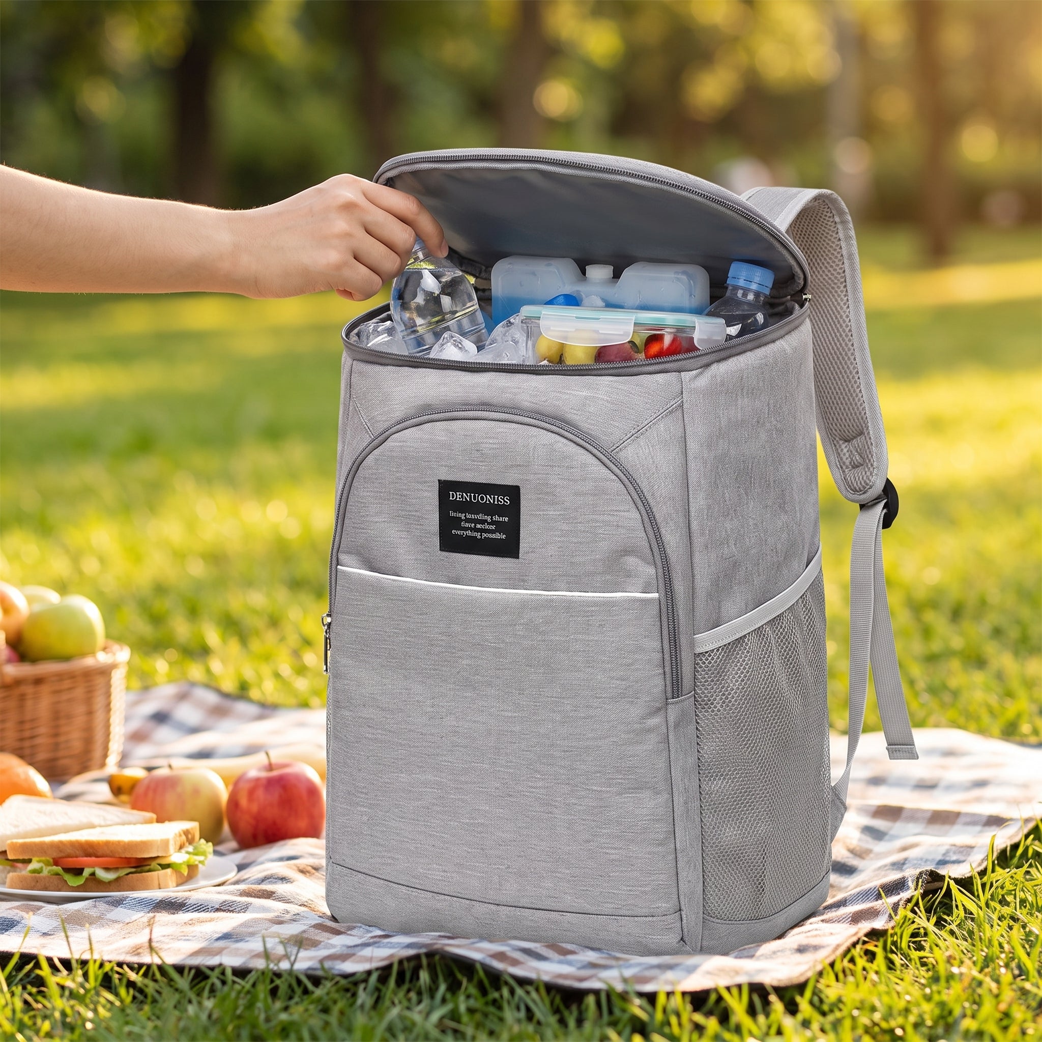 Lunch Bag Insulated Cooler Backpack Soft Portable - hero