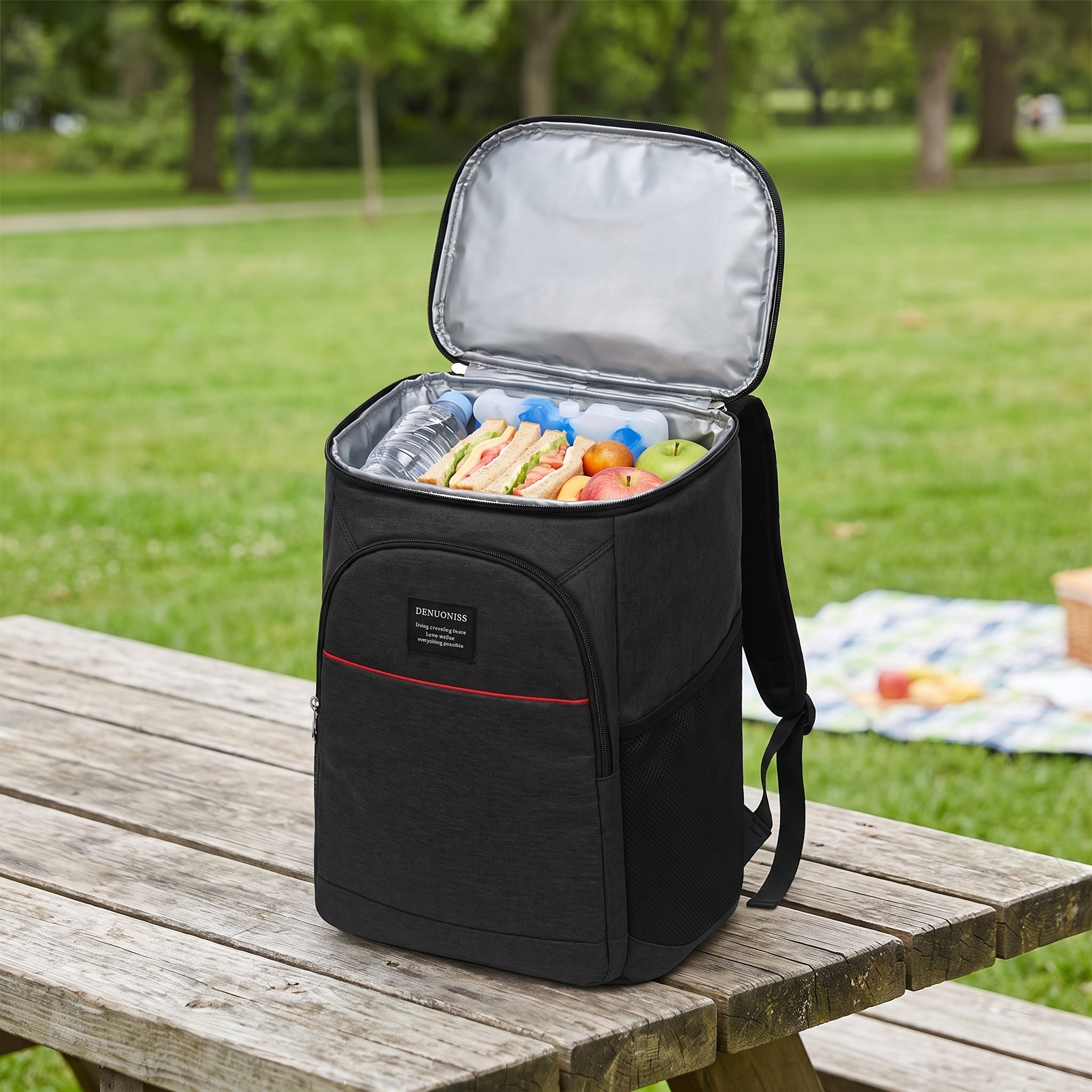 Lunch Bag Insulated Cooler Backpack Portable Soft - in-use