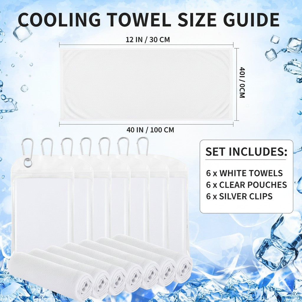 cooling towel set dimensions and size guide